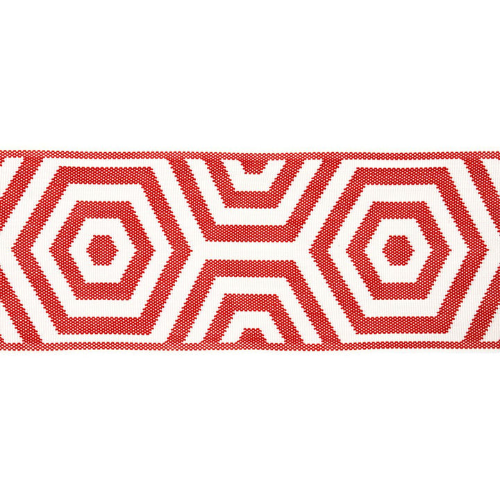 Bees Knees Indoor/Outdoor Tape Red 82450 by Schumacher Trim Mary Mcdonald 5.0" - Fabric Carolina -