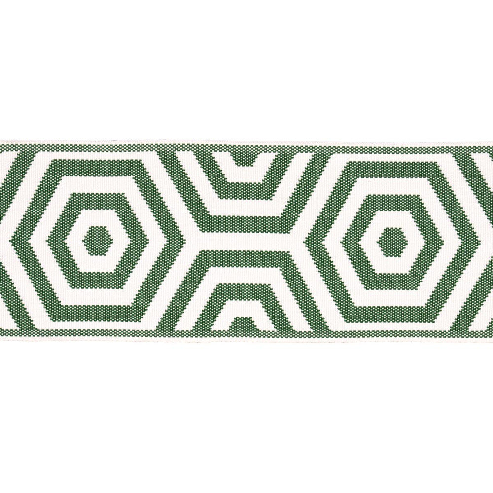Bees Knees Indoor/Outdoor Tape Green 82451 by Schumacher Trim Mary Mcdonald 5.0" - Fabric Carolina -