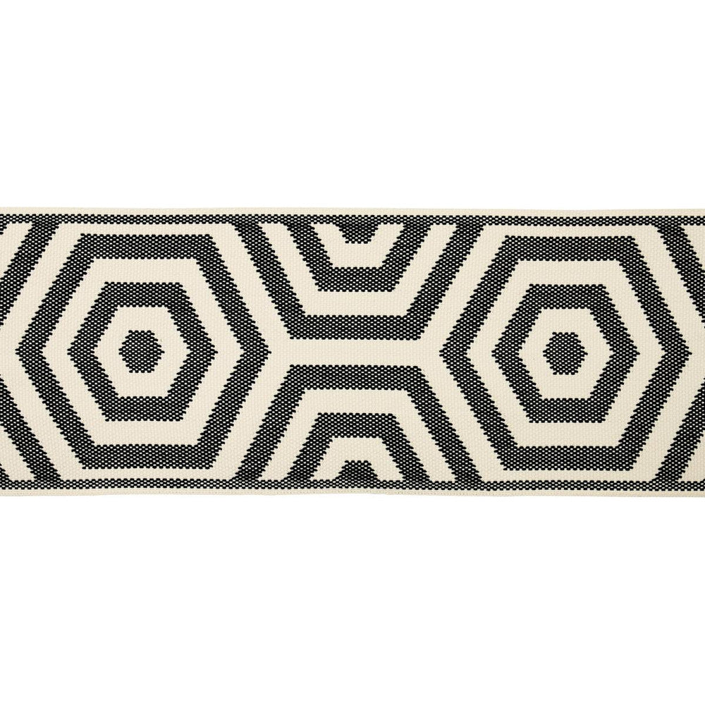 Bees Knees Indoor/Outdoor Tape Black 82452 by Schumacher Trim Mary Mcdonald 5.0" - Fabric Carolina -
