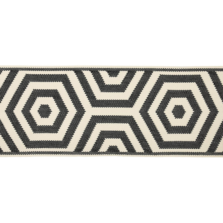 Bees Knees Indoor/Outdoor Tape Black 82452 by Schumacher Trim Mary Mcdonald 5.0" - Fabric Carolina -