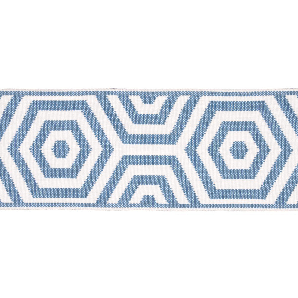 Bees Knees Indoor/Outdoor Tape Sky 82453 by Schumacher Trim Mary Mcdonald 5.0" - Fabric Carolina -