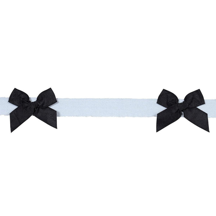 Claudia Tape Black On Sky 82470 by Schumacher Trim Charlap Hyman & Herrero 1.5" - Fabric Carolina -