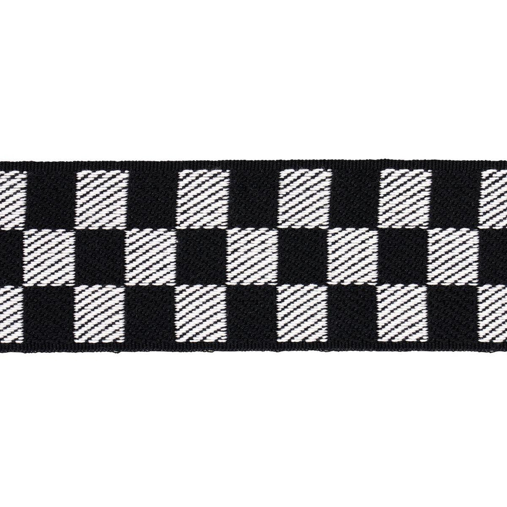 Zee Tape Black & Ivory 82480 by Schumacher Trim Charlap Hyman & Herrero 1.0" - Fabric Carolina -