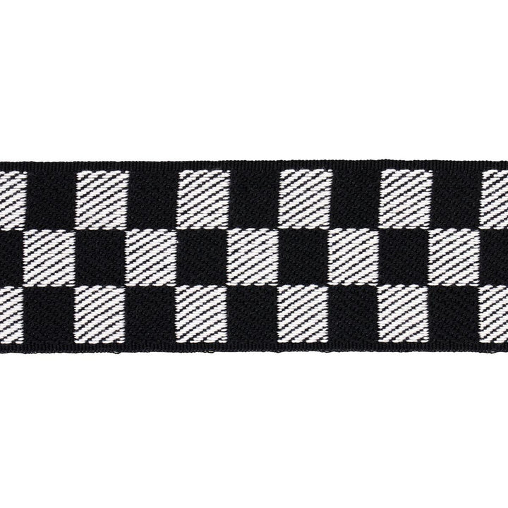 Zee Tape Black & Ivory 82480 by Schumacher Trim Charlap Hyman & Herrero 1.0" - Fabric Carolina -