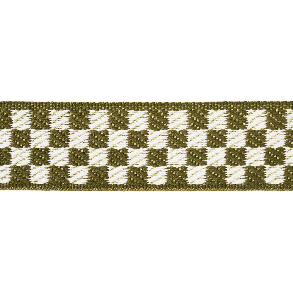 Zee Tape Narrow Olive 82491 by Schumacher Trim Charlap Hyman & Herrero - Fabric Carolina -