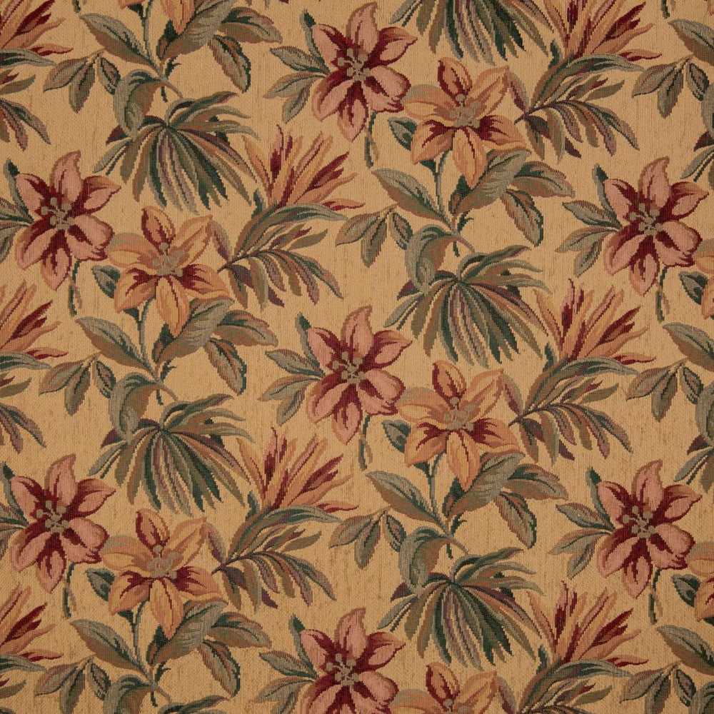 6862 Wheat/Tropic by Charlotte Fabric Chenille Inspirations IV 40% Acrylic, 38% Polyester, 22% Olefin Canada Exceeds 100,000 Wyzenbeek Rubs (Heavy Duty) Horizontal: 27.0" x Vertical: 13.5" 54 Inches - Fabric Carolina -