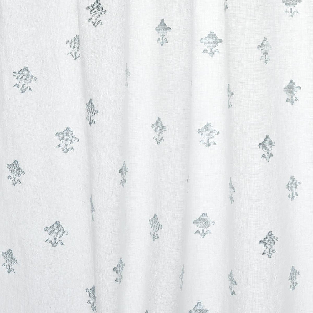 Rubia Sheer Sky 82551 by Schumacher Designer Fabric Essentials: Sheers & Casements 6.25" - Swanky Fabrics -