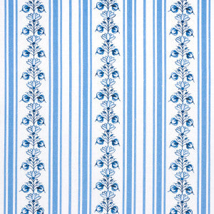 Delft Stripe Cornflower Blue 180660 by Schumacher Fabric