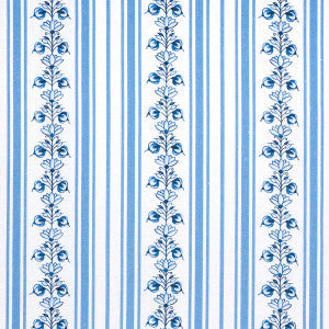 Delft Stripe Cornflower Blue 180660 by Schumacher Fabric
