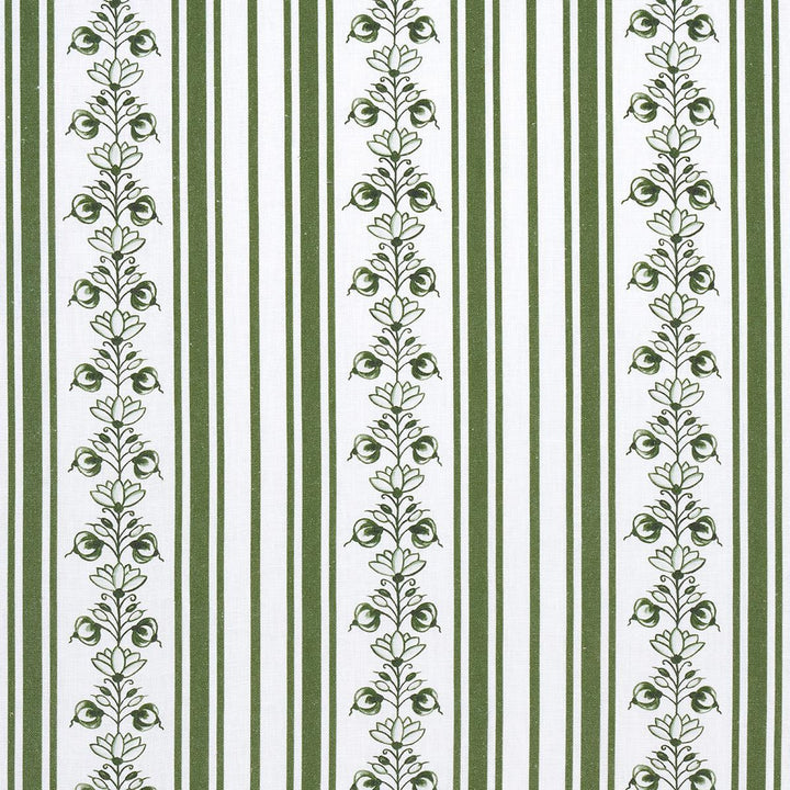 Delft Stripe Green 180661 by Schumacher Fabric Marie-Anne Oudejans 6.75" - Fabric Carolina -