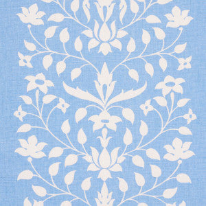 Jaipur Mughal Flower Cornflower Blue 180681 by Schumacher Fabric