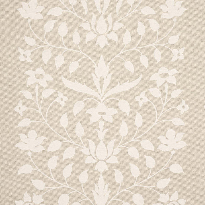 Jaipur Mughal Flower Ivory On Natural 180682 by Schumacher Fabric Marie-Anne Oudejans 27.0" - Fabric Carolina -