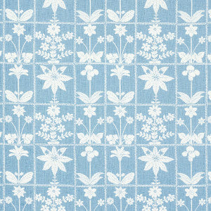 Georgia Wildflowers Blue 180892 by Schumacher Fabric