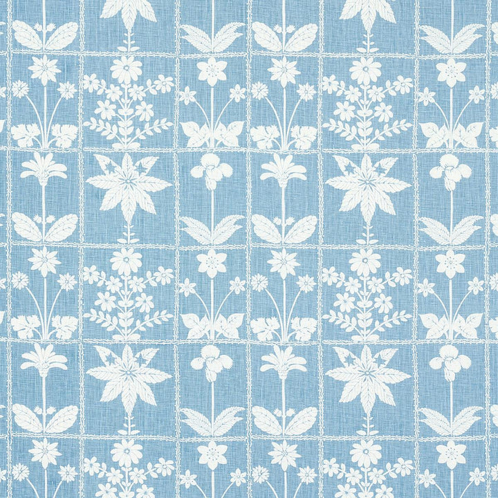 Georgia Wildflowers Blue 180892 by Schumacher Fabric Folly Cove 10.75" - Fabric Carolina -