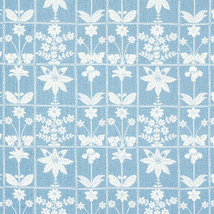 Georgia Wildflowers Blue 180892 by Schumacher Fabric