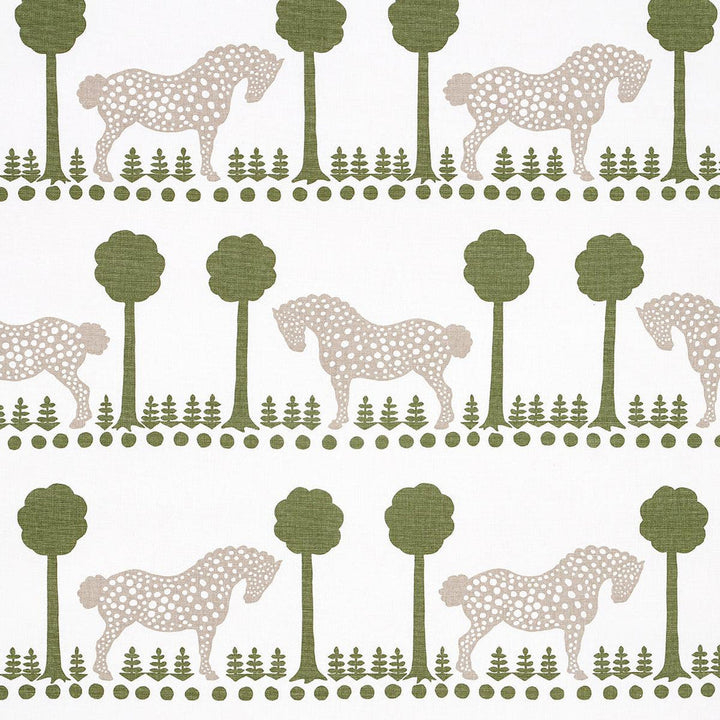 Polka Dot Pony Olive 180900 by Schumacher Designer Fabric Folly Cove 54.0" - Swanky Fabrics -