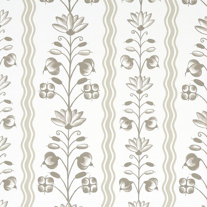 Delft Waves Neutral 5014382 by Schumacher Wallpaper Marie-Anne Oudejans 27.0" - Fabric Carolina -