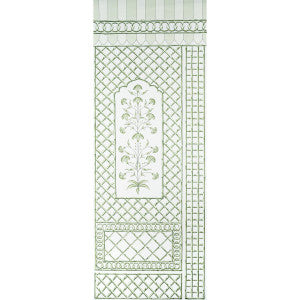 Bamboo Trellis Panel A Green 5014390 by Schumacher Wallpaper