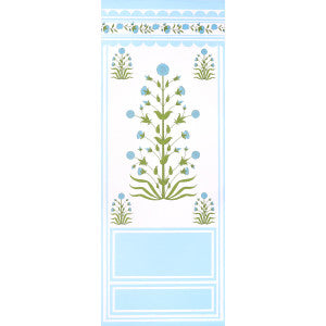 Royal Poppy Panel A Blue 5014431 by Schumacher Wallpaper