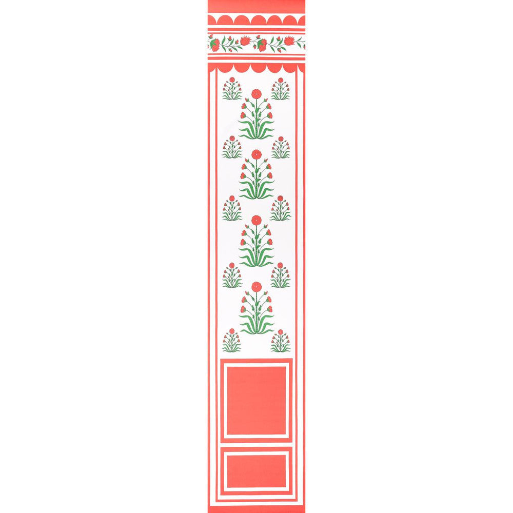 Royal Poppy Panel B Red 5014440 by Schumacher Wallpaper Marie-Anne Oudejans 27.5" - Fabric Carolina -