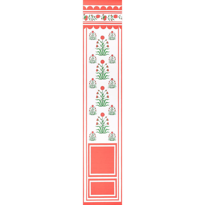 Royal Poppy Panel B Red 5014440 by Schumacher Wallpaper Marie-Anne Oudejans 27.5" - Fabric Carolina -