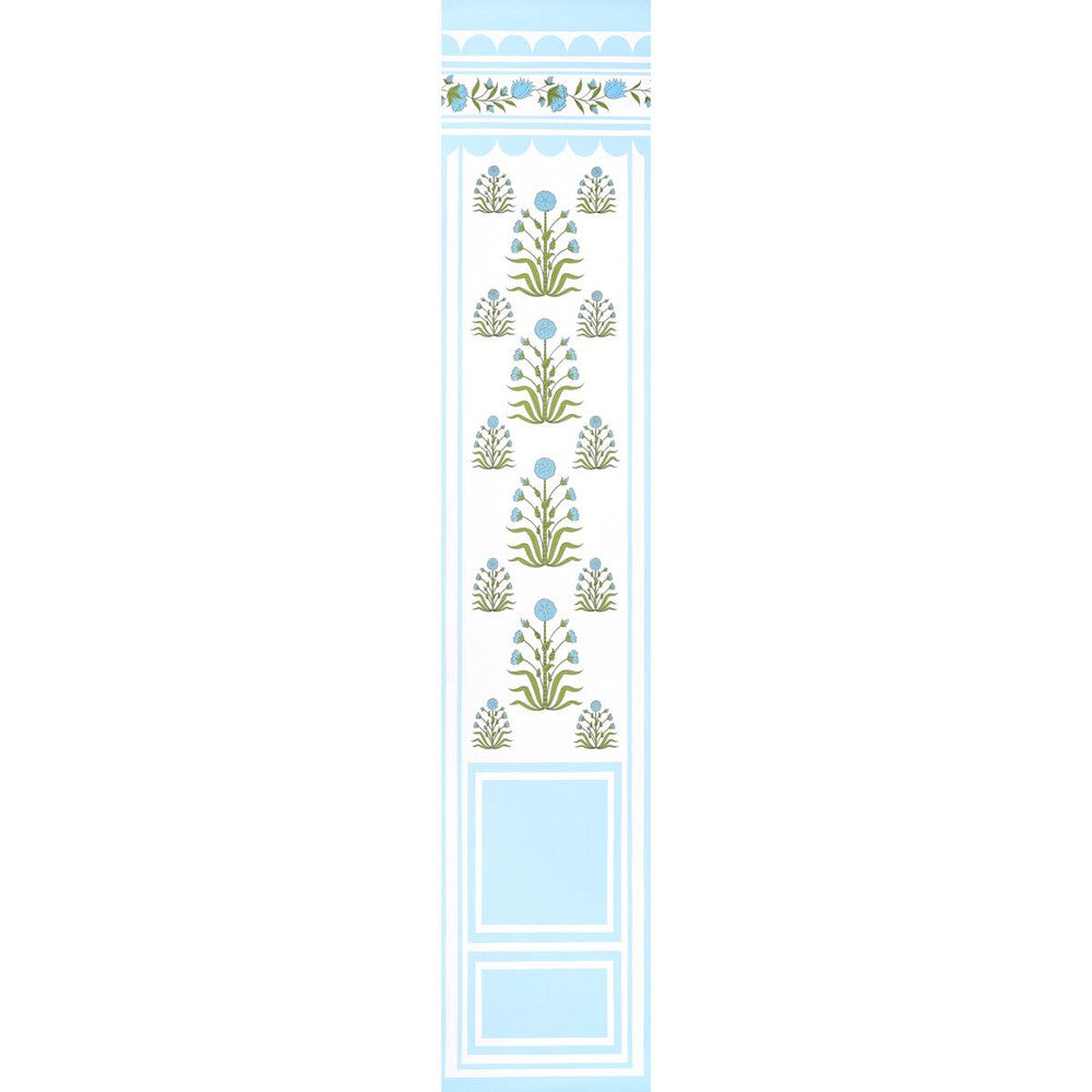 Royal Poppy Panel B Blue 5014441 by Schumacher Wallpaper Marie-Anne Oudejans 27.5" - Fabric Carolina -