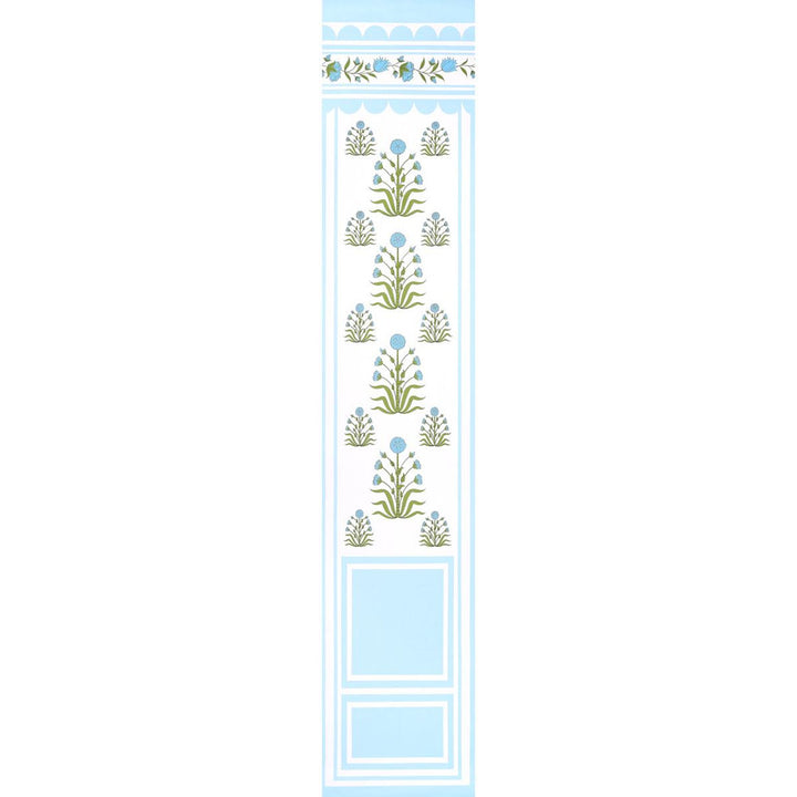 Royal Poppy Panel B Blue 5014441 by Schumacher Wallpaper Marie-Anne Oudejans 27.5" - Fabric Carolina -