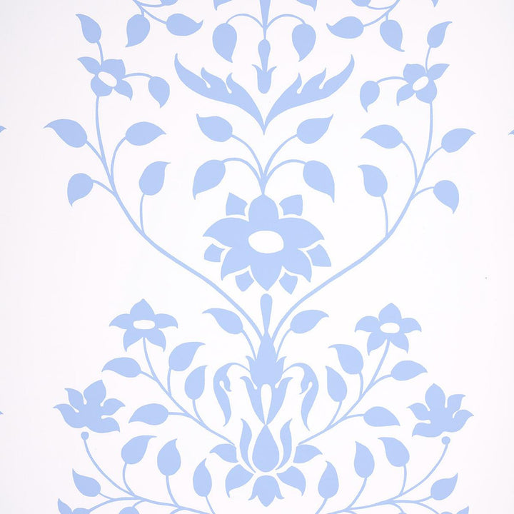 Jaipur Mughal Flower Blue 5014460 by Schumacher Wallpaper Marie-Anne Oudejans 27.0" - Fabric Carolina -