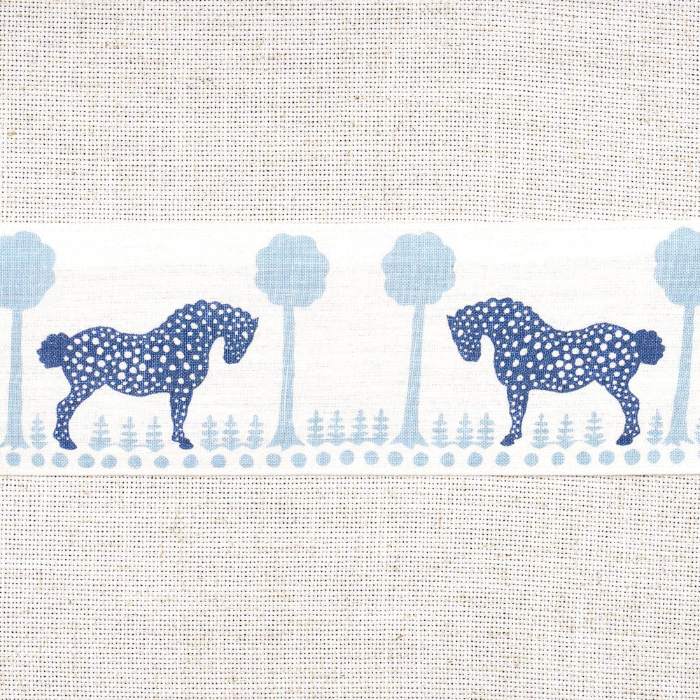 Polka Dot Pony Tape Blue 82811 by Schumacher Trim Folly Cove - Fabric Carolina -