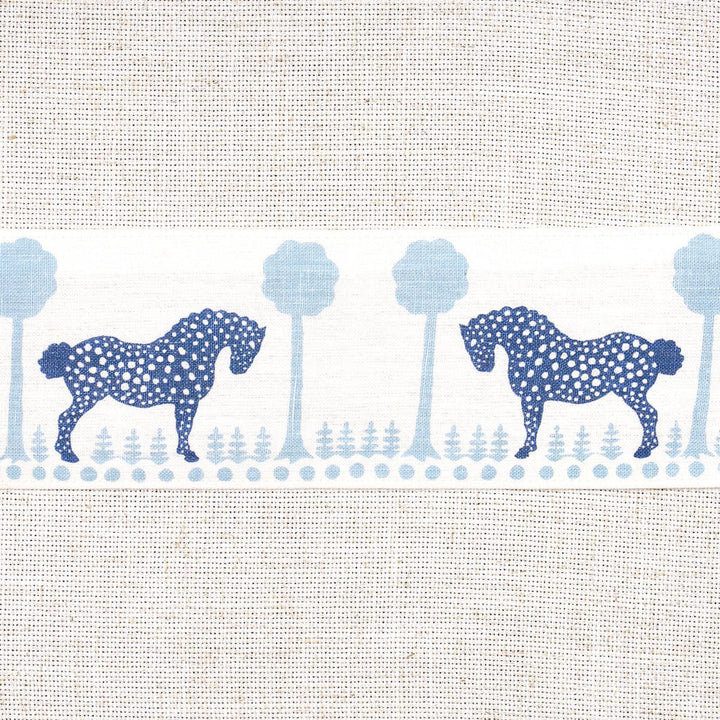 Polka Dot Pony Tape Blue 82811 by Schumacher Trim Folly Cove - Fabric Carolina -