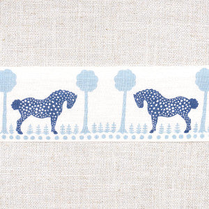 Polka Dot Pony Tape Blue 82811 by Schumacher Trim