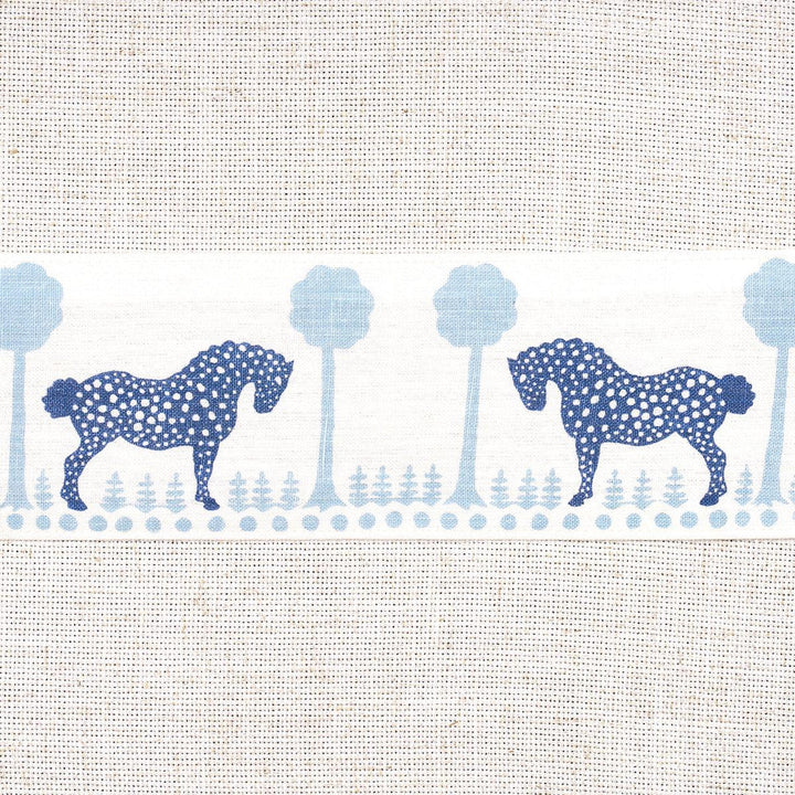 Polka Dot Pony Tape Blue 82811 by Schumacher Designer Trim Folly Cove - Swanky Fabrics -