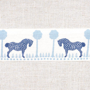 Polka Dot Pony Tape Blue 82811 by Schumacher Trim