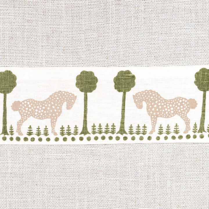 Polka Dot Pony Tape Olive 82812 by Schumacher Designer Trim Folly Cove - Swanky Fabrics -