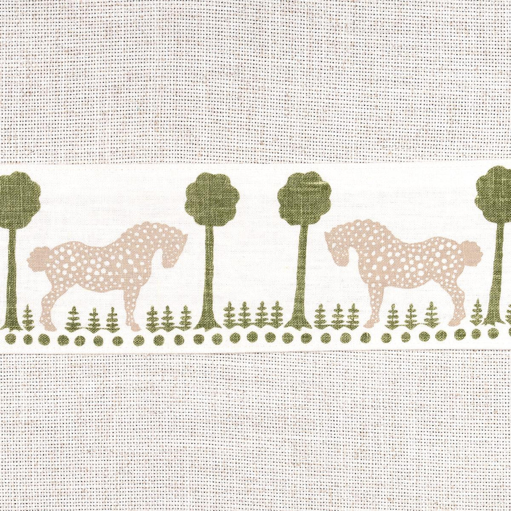Polka Dot Pony Tape Olive 82812 by Schumacher Trim Folly Cove - Fabric Carolina -