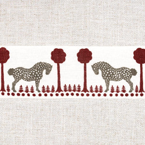 Polka Dot Pony Tape Red 82813 by Schumacher Trim