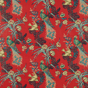 Peacock Red 175910 by Schumacher Fabric