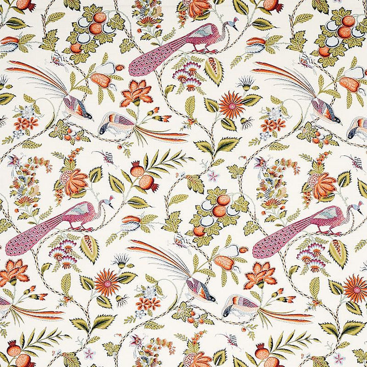 Campagne Persimmon & Pink 175953 by Schumacher Designer Fabric Country Chic 18.0" - Swanky Fabrics -