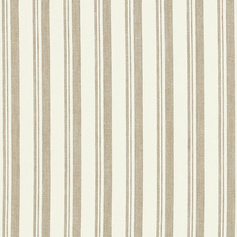 Capri Beige/White 69442 by Schumacher Fabric Miles Redd 1.62" - Fabric Carolina -