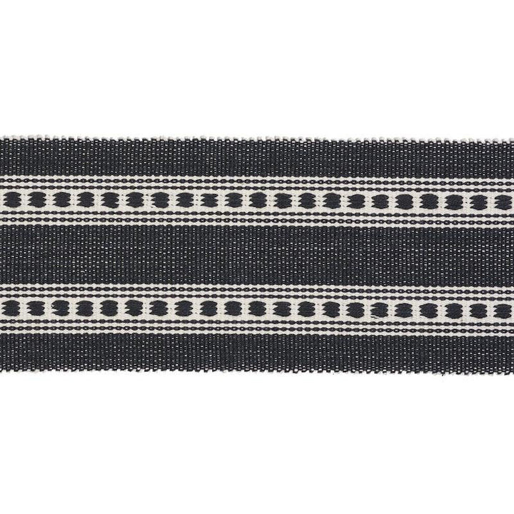 Lubeck Tape Charcoal 79113 by Schumacher Trim Scandinavian Modern 3.75" - Fabric Carolina -