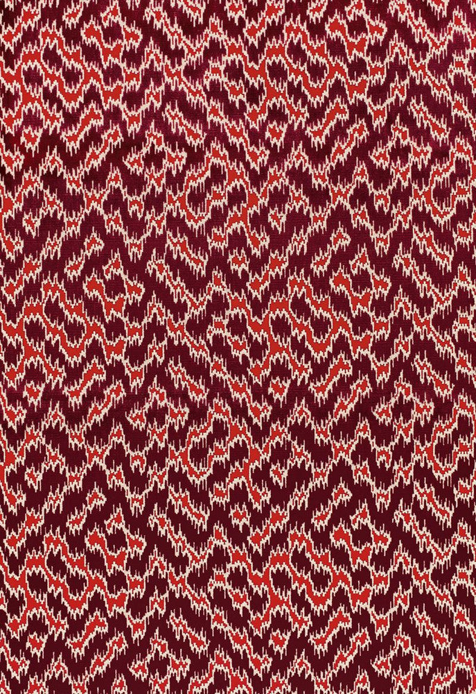 Serenissimo Velvet Rouge 68672 by Schumacher Fabric Chroma 100% Viscose Martindale 40,000 Horizontal: 13.375 and Vertical: 13 53.5 - Fabric Carolina -