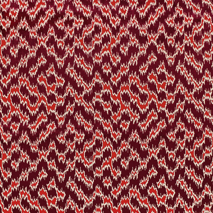Serenissimo Velvet Rouge 68672 by Schumacher Designer Fabric CHROMA SP14 VISCOSE 100% BELGIUM MARTINDALE 40,000 </p><p>Repeat: Horizontal: 13 3/8" (34CM) and Vertical: 13" (33CM) 53.5 - Swanky Fabrics -