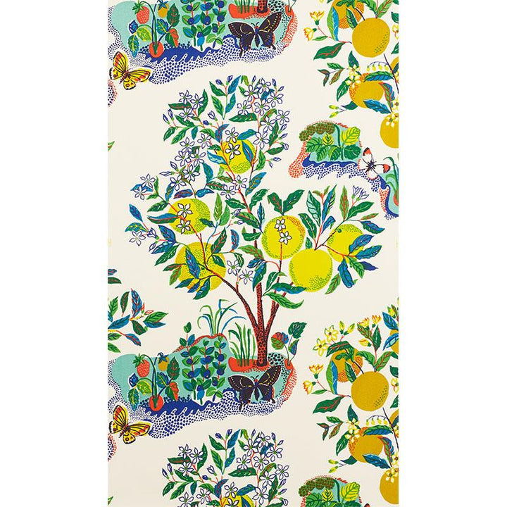 Citrus Garden Primary 5008410 by Schumacher Wallpaper Signature Schumacher 54.0" - Fabric Carolina -