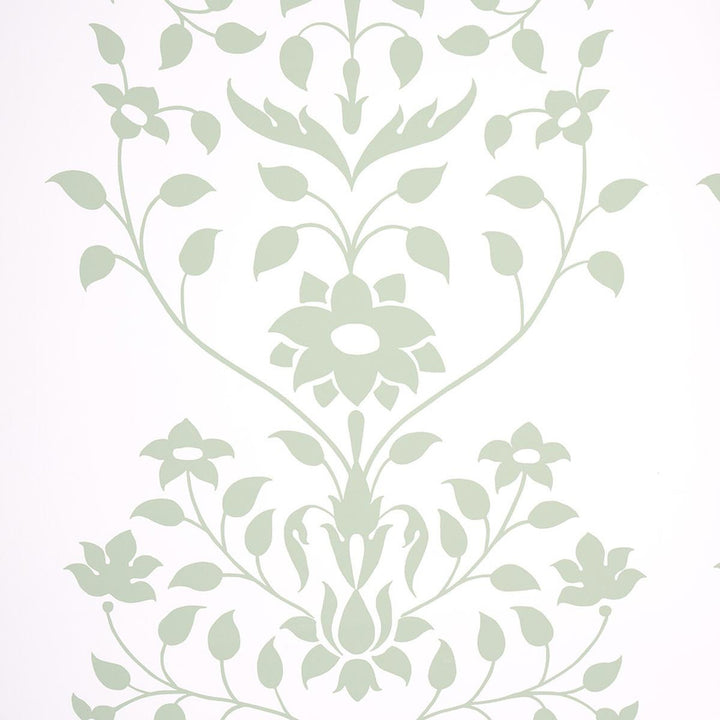 Jaipur Mughal Flower Green 5014461 by Schumacher Wallpaper Marie-Anne Oudejans 27.0" - Fabric Carolina -