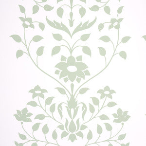 Jaipur Mughal Flower Green 5014461 by Schumacher Wallpaper