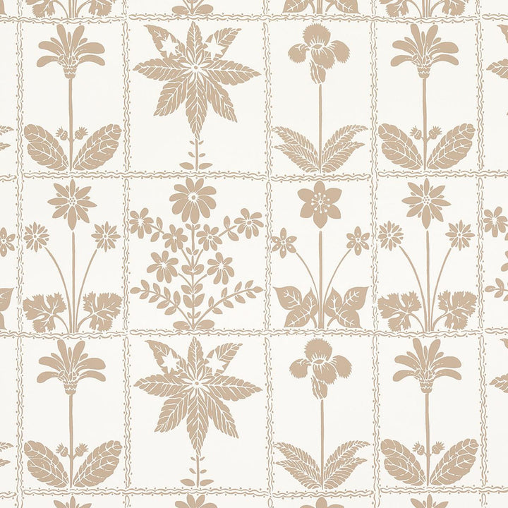 Georgia Wildflowers Neutral 5014821 by Schumacher Wallpaper Folly Cove 27.0" - Fabric Carolina -