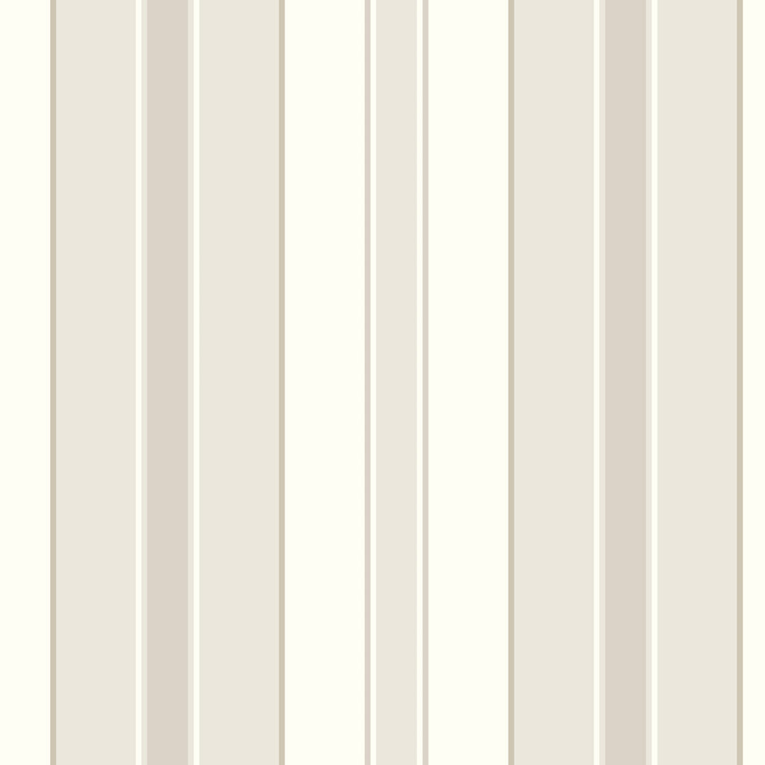 Stockholm Stripe - Sand And Gold by Schumacher Wallcovering