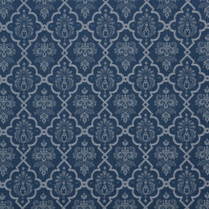 Hedgerow Trellis Indoor/Outdoor Denim 68815 by Schumacher Fabric