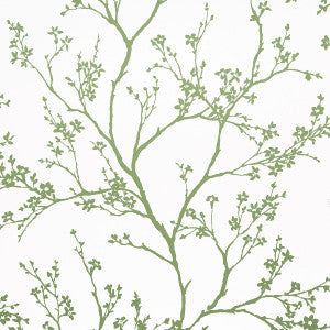Twiggy Green 5003345 by Schumacher Wallpaper