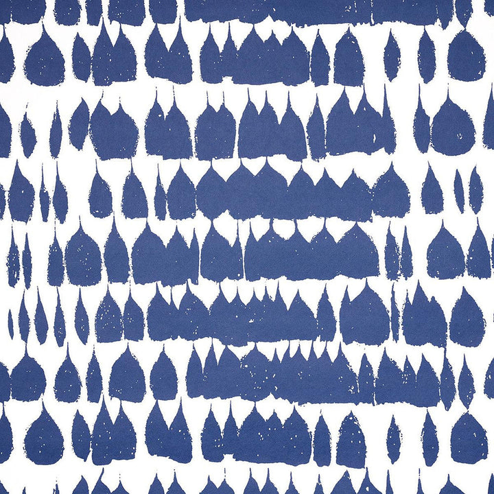 Queen Of Spain Navy 5005885 by Schumacher Designer Wallpaper Moon River 36.0" - Swanky Fabrics -